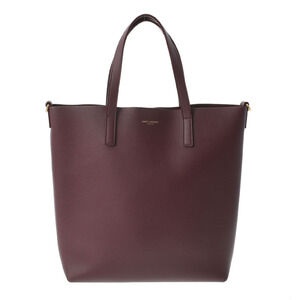 SAINT LAURENT Toy Shopping Tote Bag Bordeaux Calfskin Handbag